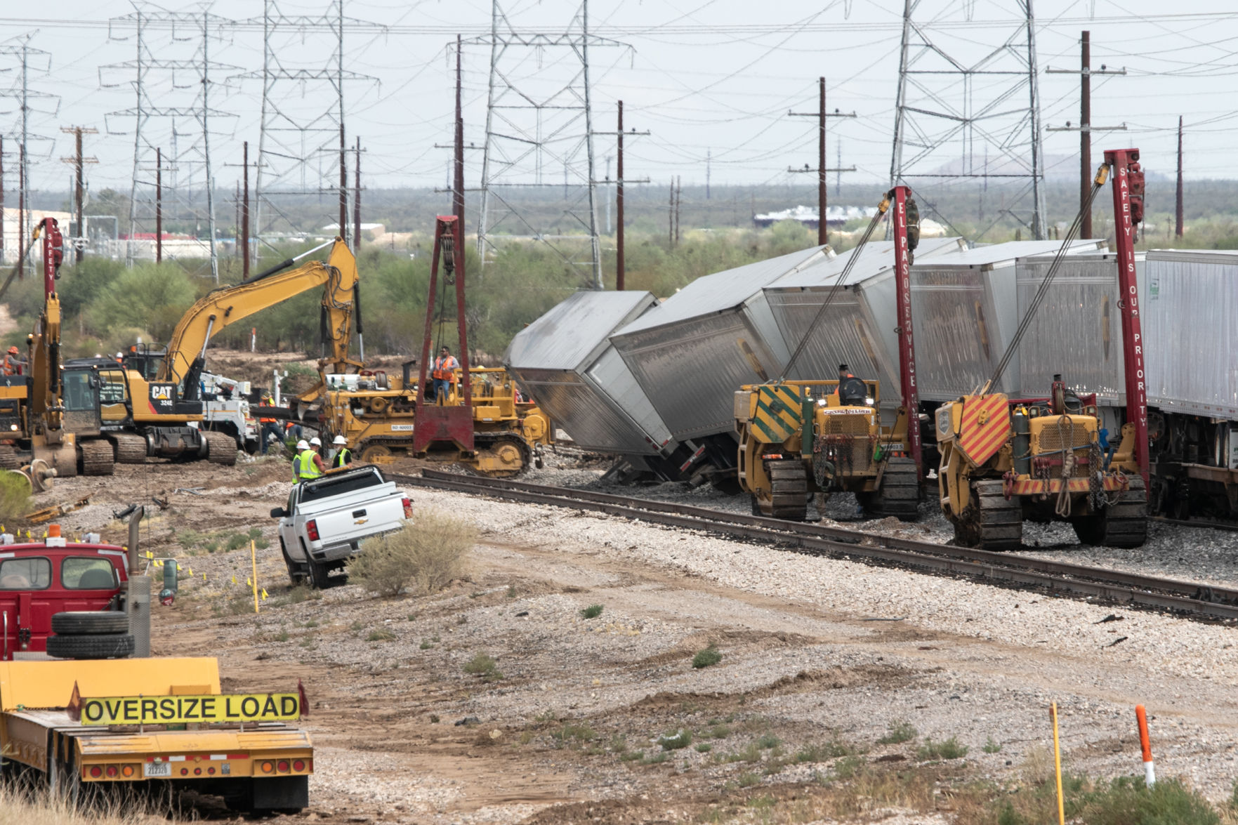 Union Pacific train derailment in Marana